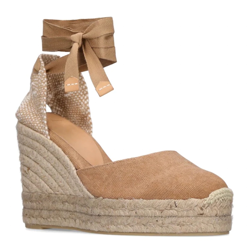 castaner carina 80 tostado taupe suede wedge espadrilles