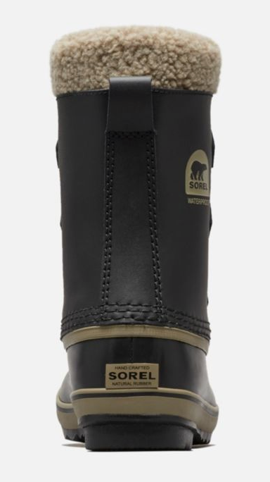 kids black leather waterproof boots