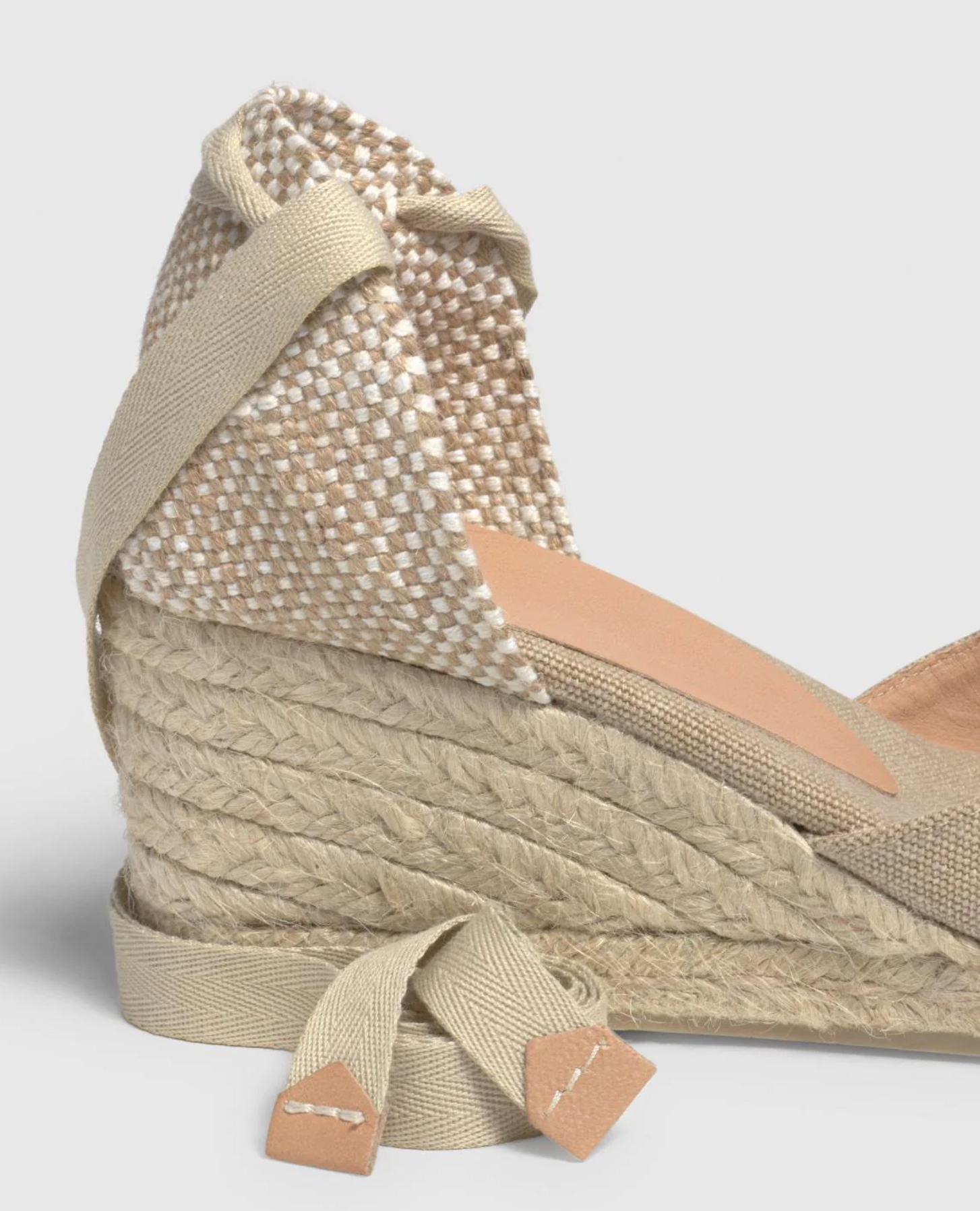 Carina canvas wedge clearance espadrille in ivory 9cm