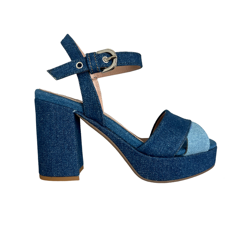 Jane GALLAND Blue Denim Sandals | 70s Platform Sandals | Sandals – My ...