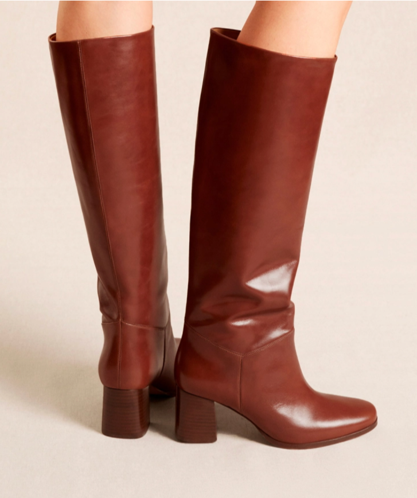 Rivecour No109 Tall Cognac Leather Boots