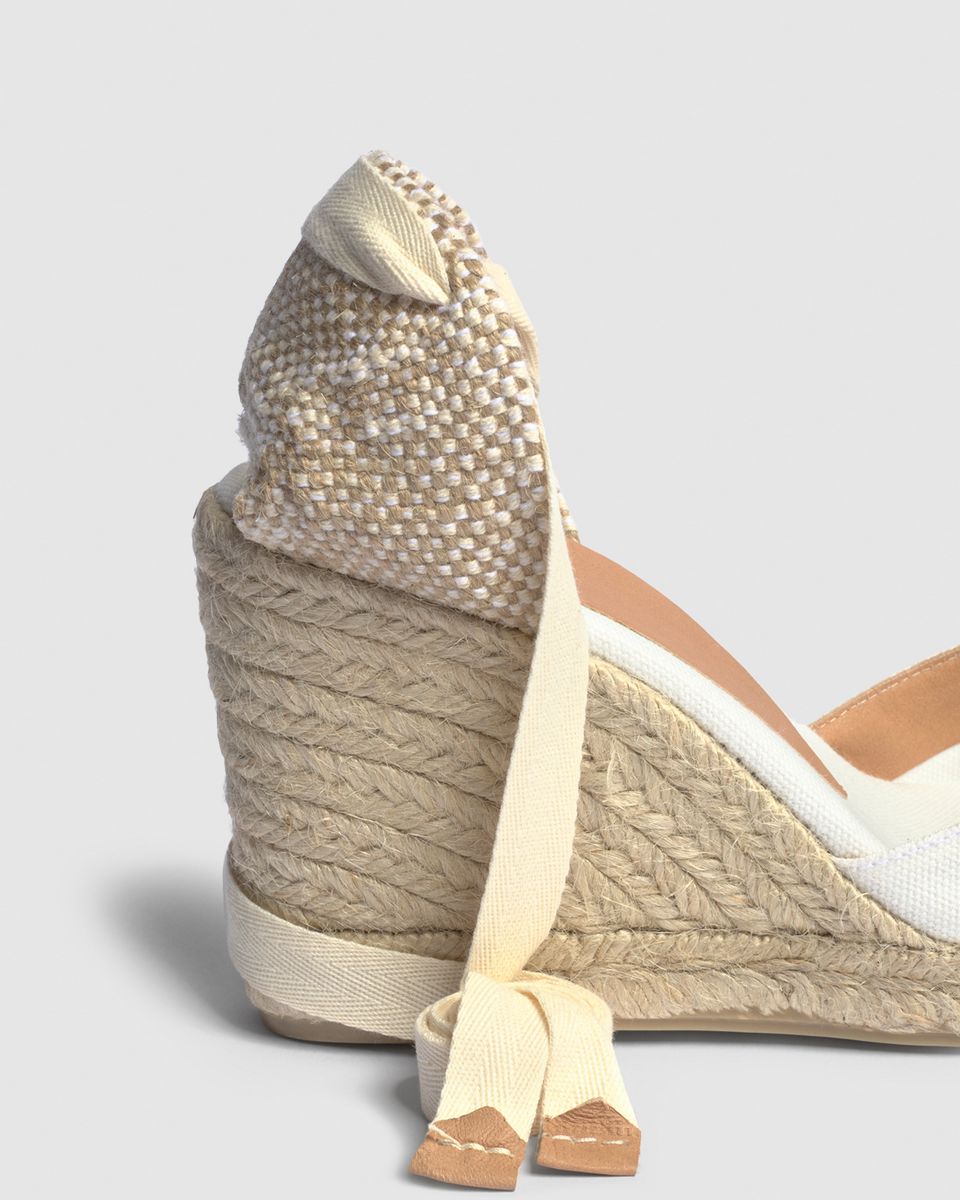 Castaner Carina White 80 Canvas Wedge Espadrilles | Summer Collection ...