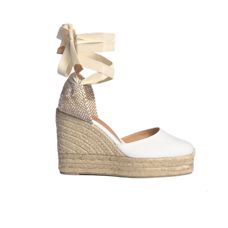 Castaner Carina 100 White Platform Wedge Espadrilles | SS21 Collection â My Fashion Tribu