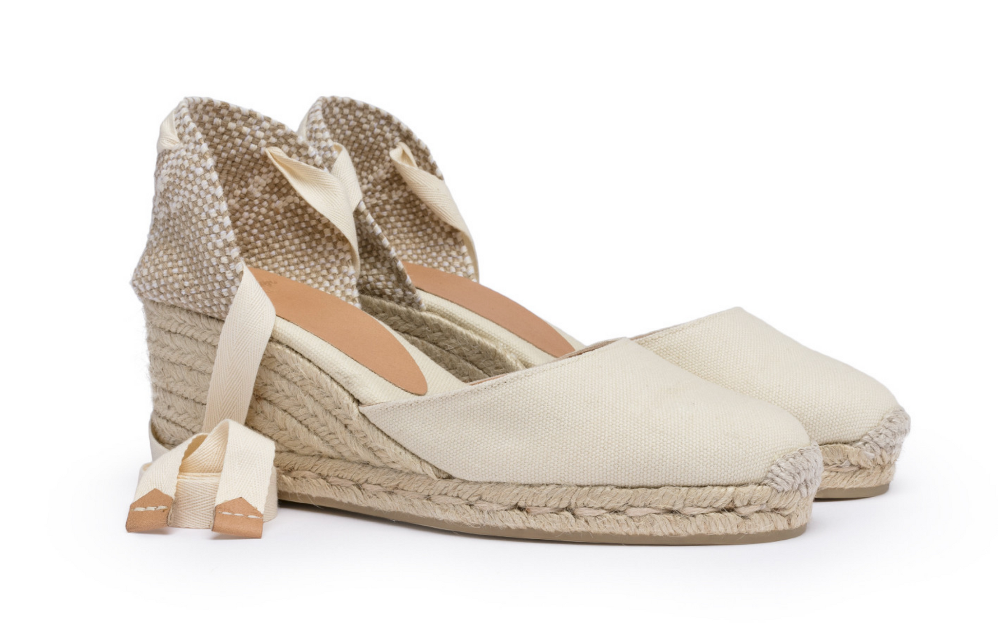 Carina Wedge Castaner Carina Ivory Castaner Carina 60 Beige Canvas