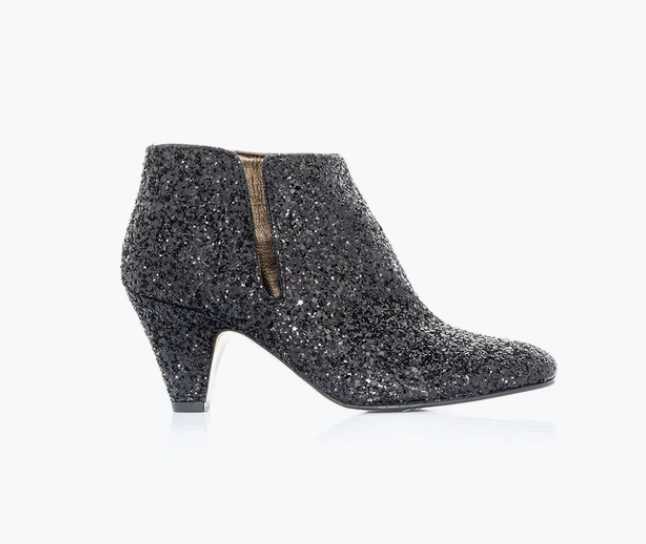 Patricia Blanchet Fifty Five Black Glitter Ankle Boots Patricia